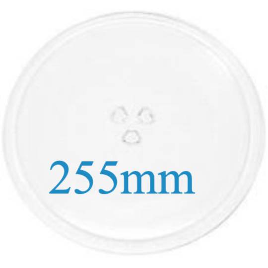 Panasonic microwave turntable glass plate dish, 255mm wide,  *0027
